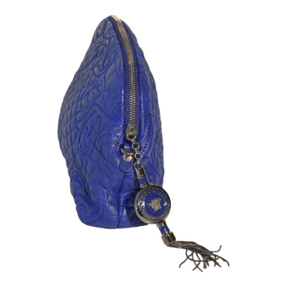 Gianni Versace Vanitas Quilted Leather Shoulder Bag in Electric Blue - Picture 7 of 16